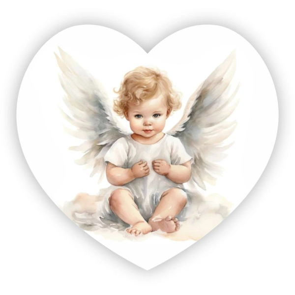 Magnes serce z aniołem N6